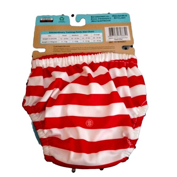 Charlie Banana Swim Diapers Training Pants Boy Girl Size S RED WHITE STRIPES NEW - Picture 5 of 6